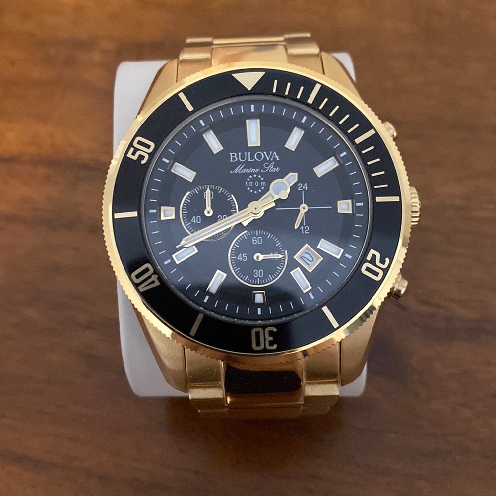 Bulova Marine- Star Series B Gold-tone Stainless Steel 43mm Watch- 98B250